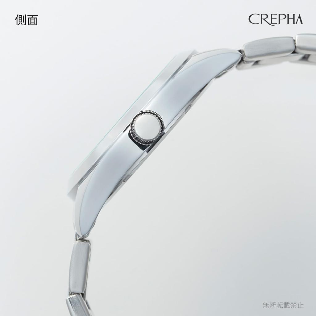 CREPHA Analog Metal (Klepha) Men's Watch, Waterproof, Band, Silver, SV-AM266-BKS