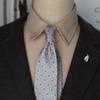 Retro Gentleman Style French 8Cm Men'S Tie, Dark Green Coffee Burgundy Stripe Occupation