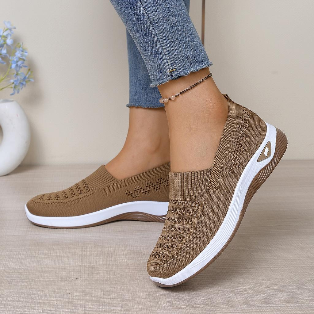 Women'S Shoes Fly Weave Women'S Soft-Soled Comfortable Work Shoes Casual Sneaker With Breathable Mesh Openings