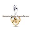 Panjia Dora 925 Silver-Plated Copper Love Rose Bead Pendant - Valentine's Day 2024