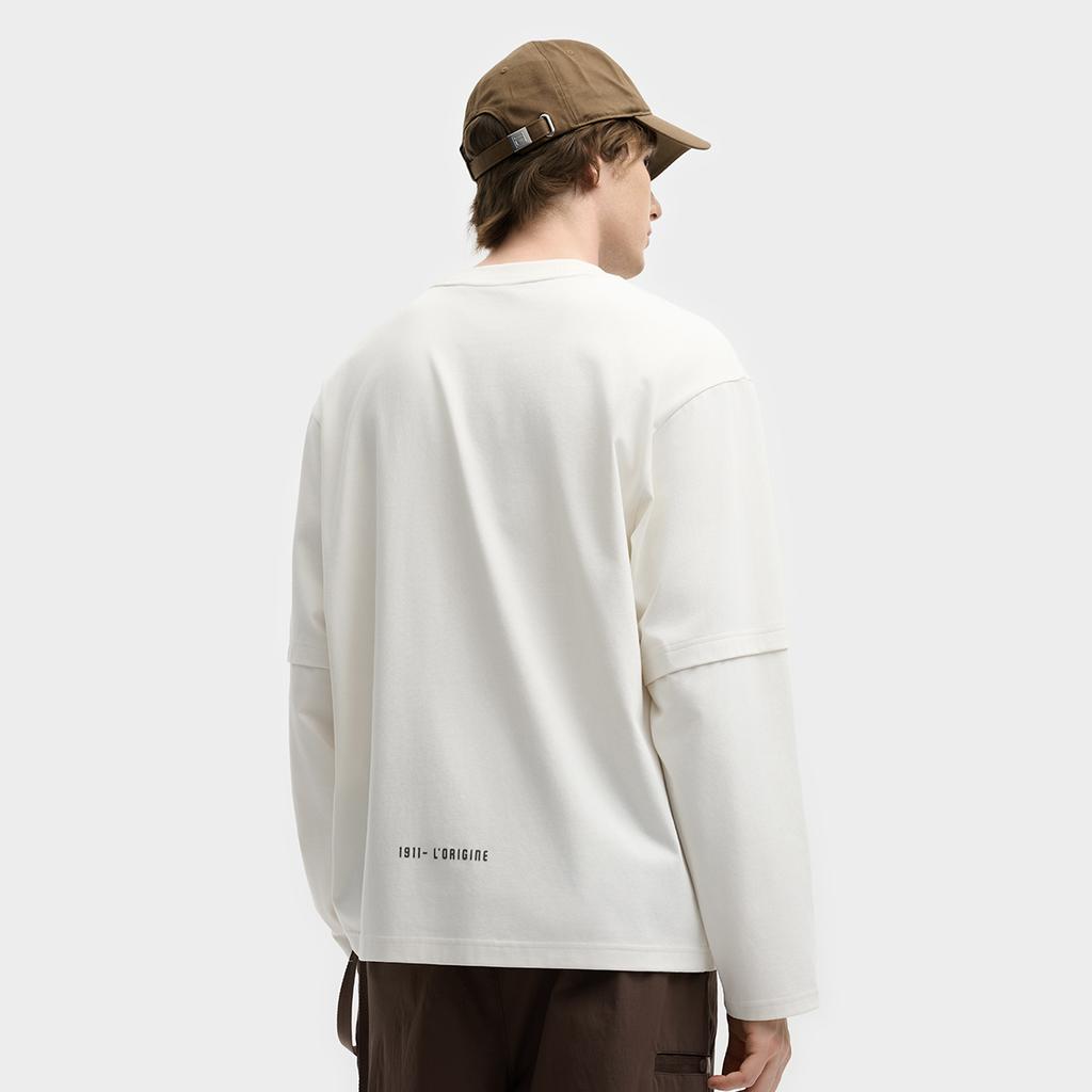 New FILA ORIGINALE T Shirts Men's Pudding Cream White IV F11M539205F-IV