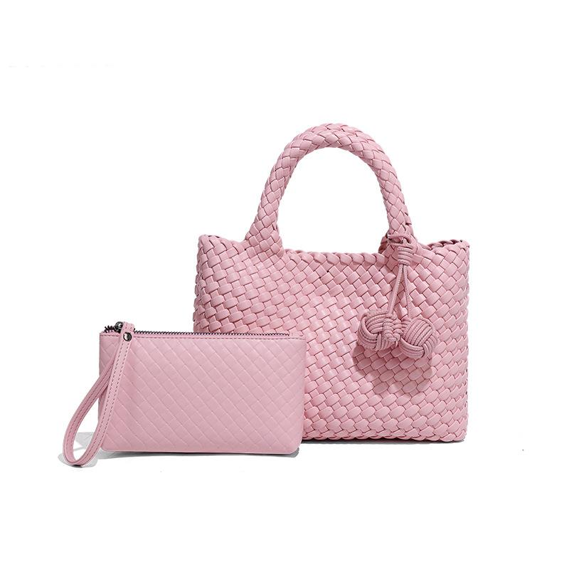 

Нішеві плетені жіночі сумки, нові повсякденні сумки-месенджери через плече з м якої шкіри, модні та універсальні маленькі сумки-тоут для носіння в руці.