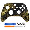 Custom Front Housing Shell for Xbox Series Featuring a Patterned Xbox Core Cover Faceplate Not Wave Pattern Black eXtremeRate's X/S, Soft-touch