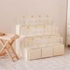 1:12 Scale Wood Tiered Display Rack Cabinet for Miniature Market and Exhibition Use Doll House Decoration Furniture
