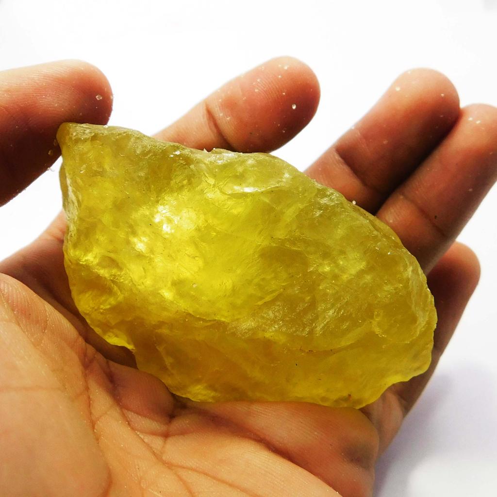 Natural Yellow Sapphire 222 Ct Huge Rough Earth Mined CERTIFIED Loose Gemstone AZ-143
