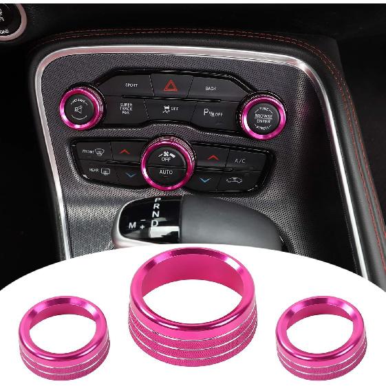 Voodonala Air Conditioner Switch CD Button Knob for Dodge Challenger 2015-2024 Charger Chrysler 300 300s 2015-, for Ram 2013-2018 (Aluminum Alloy