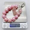Elegant Bowknot Pendant Keyring 3D Cherries Keychain Portable Beaded Key Chain Jewelry Bag Accessory for Women and Girls
