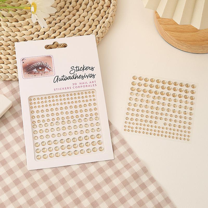 Diamond Crystal Tattoo Sticker Glitter Eyeliner Eyebrow Make Up Face Eyes Diamond Tattoos Rock Rhinestone 3D Eyeliner Stickers