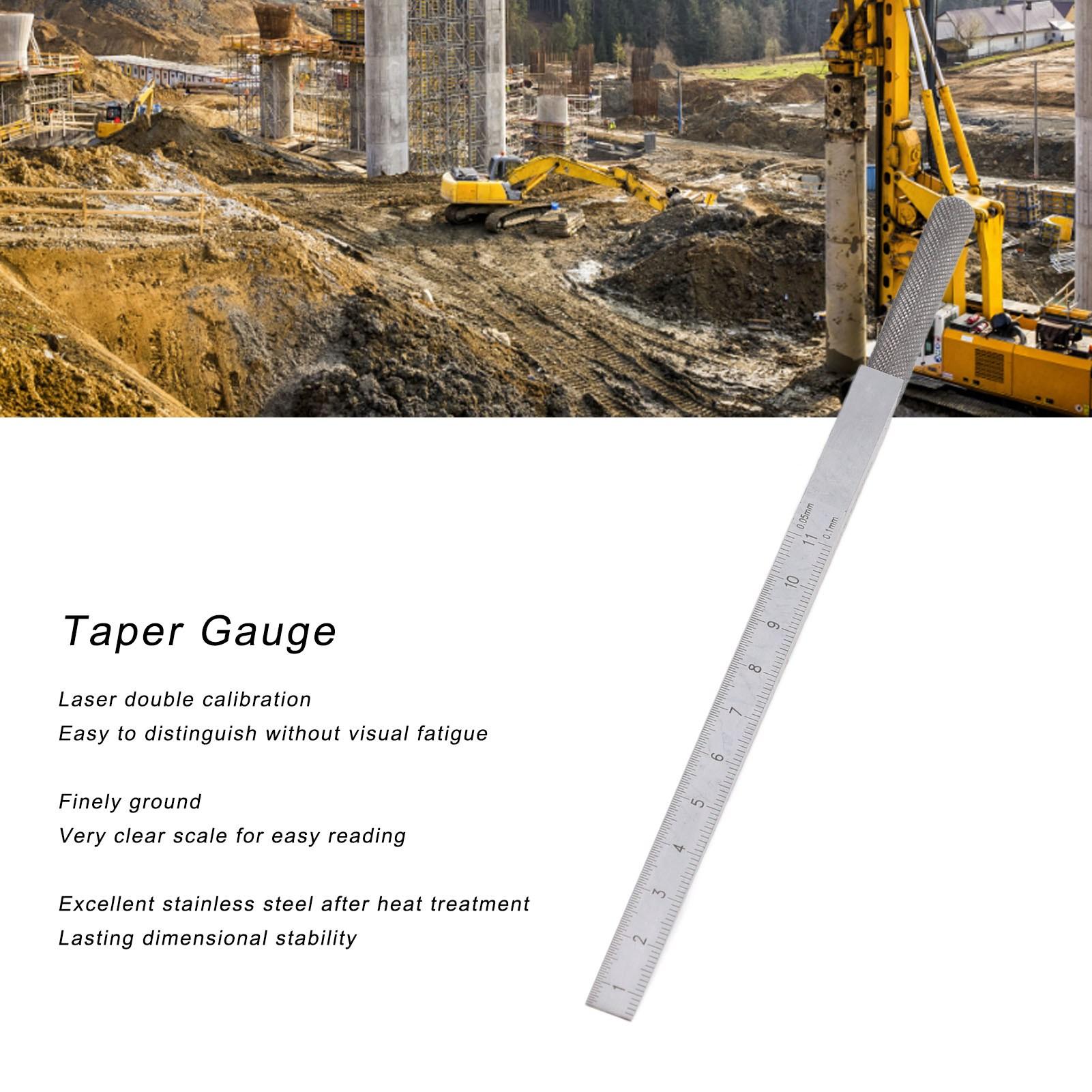 Gap Feeler Gauge Gap Gauge Taper Gauge Welding  Gap Feeler Stainless Steel Hole Measure Tool 2 Scale 0.5‑11mm Taper Gauge