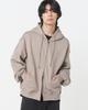 Misekiseoul Men Invisible Pocket Full Zip-Up Hoodie Beige Gray