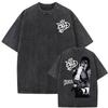 Michael Jackson King of Pop MJ Vintage Washed T-Shirt Herren Damen High Street Gothic Klassisches T-Shirt Sommer Oberteile Hip Hop T-Shirt