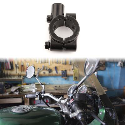 2PCS 7/8" Inch 22mm Handlebar 10mm 8mm 6mm Thread Motorcycle Mirror Mount Clamp Rear View Mirror Holder Adapter Black