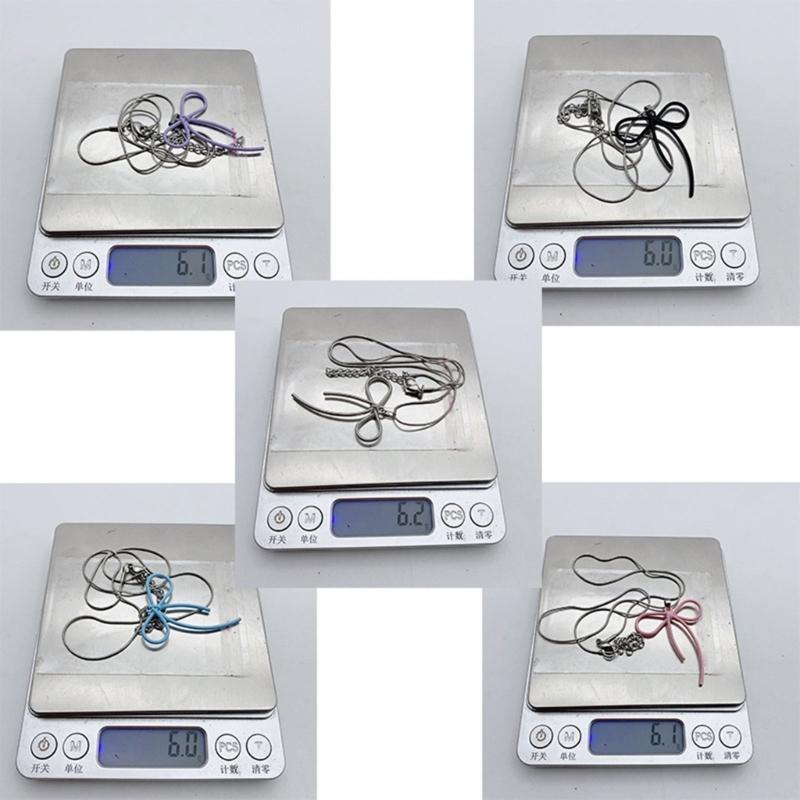 Bohomian Beaded Choker Necklace Bow Chain Necklaces Bowknot Neckwear Wedding Party Jewelry for Women and Girls