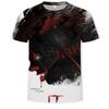 Summer Round Neck 3D Joker Resurrection Night Print Top Fashionable Casual Short Sleeved Men's T-shirts