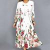 Oversized Female Two Piece Set Floral Sling Dress With Hollow Out Knit Outer Coat