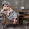 Conjunto de 4 peças Props para Fotografia de Bebê de Natal, Halloween, Ação de Graças Suspensórios de Grade Calças Almofada Gravata Chapéu Roupas Meninos Bebês