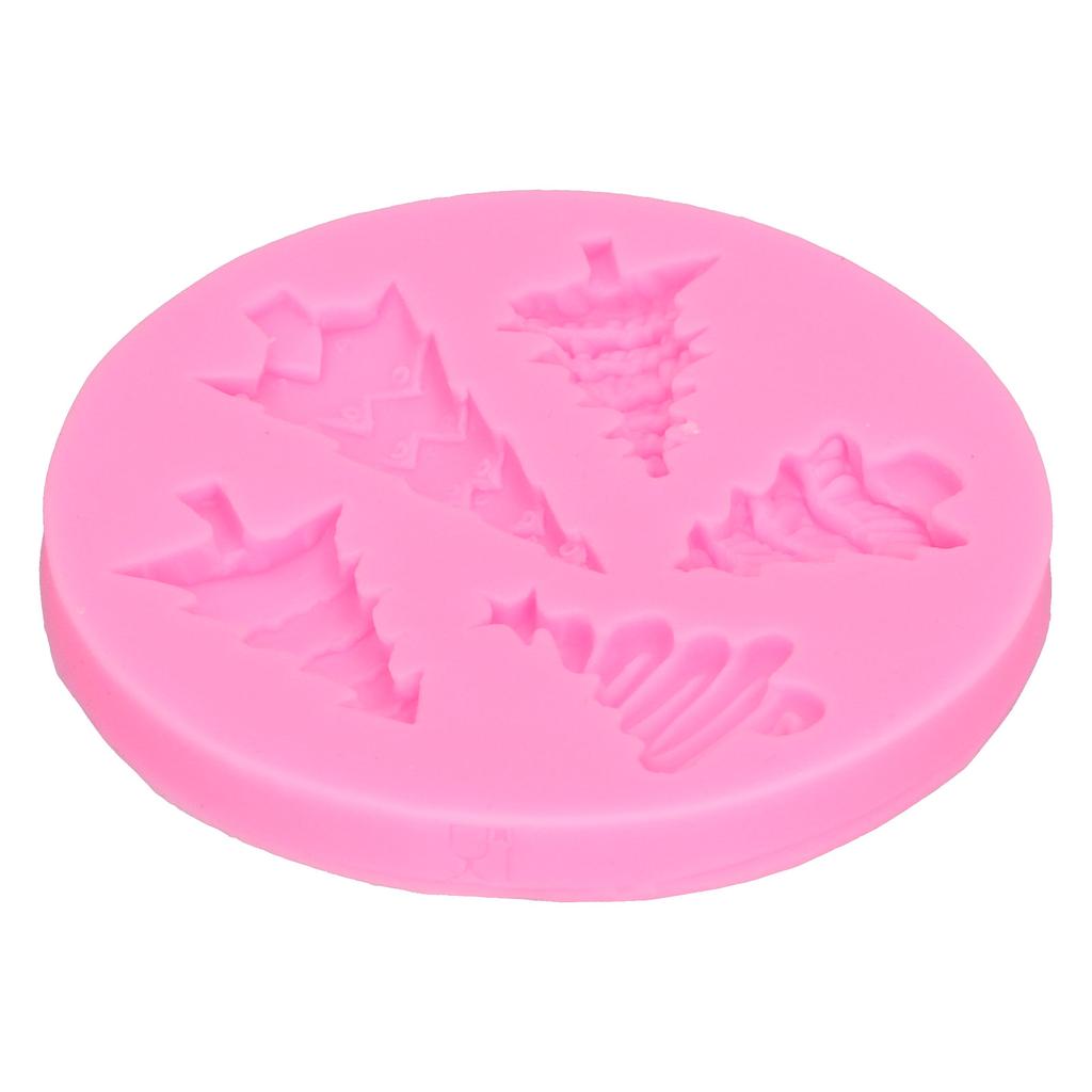 Weihnachtsbaumform Silikon Fondant Schokolade DIY Backform für Bäckerei HeimkücheRosa