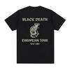 Tričko Black Death European Tour Pánské oblečení Vtipný myší mem Gotické tričko s krátkým rukávem Unisex Streetwearové tričko Topy