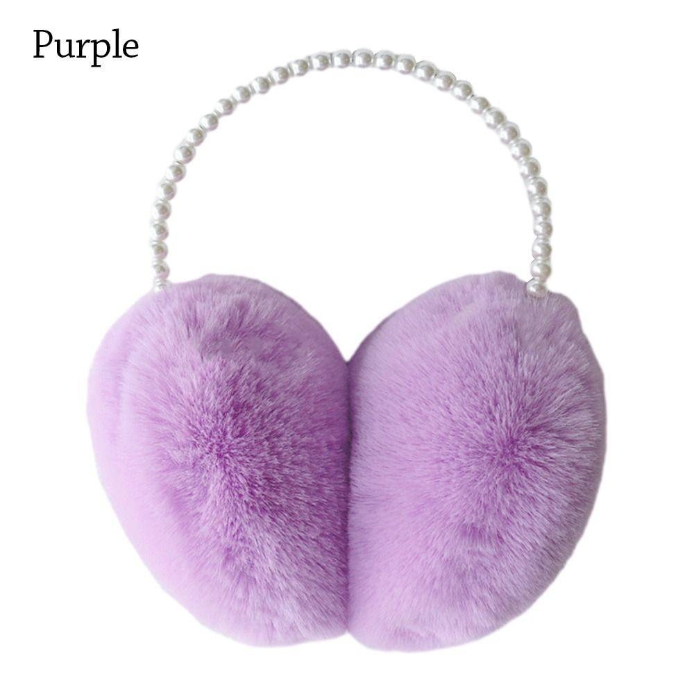 Plüsch-Ohrenklappen Perlen-Ohrwärmer Winter-Ohrenschützer Herren Damen