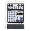 BOMGE 99DSP Echo DJ Audio Sound Mixer Interface Mixing Console Karaoke MP3 USB Bluetooth Stereo Record 48V Phantom Power 5V Power Supply 4-Channel