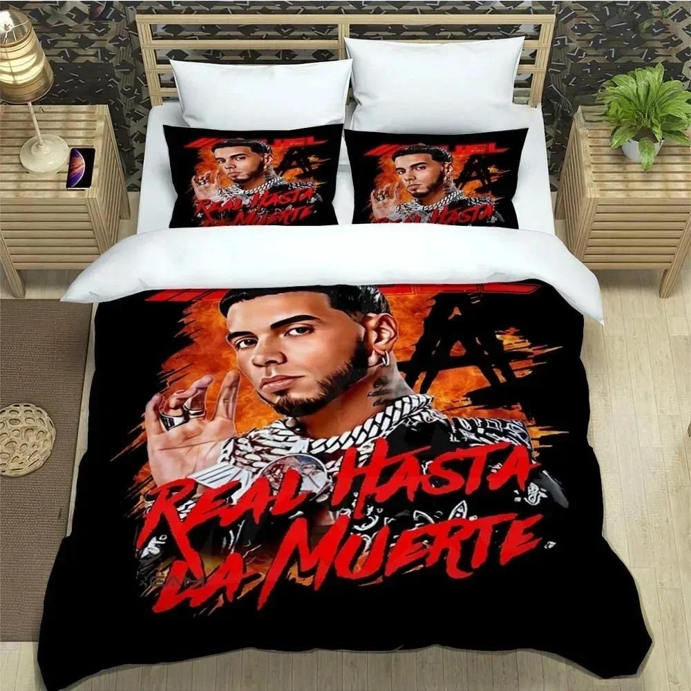 Comforter Rapper Anuel Aa Printed Bedding Sets Exquisite Bed Supplies Set Bed Comforter Set Bedding Set Luxury Birthday Gift