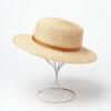 Spring and summer new simple and fashionable webbing decorative straw grass flat top top hat travel sunscreen sunshade flat top straw hat