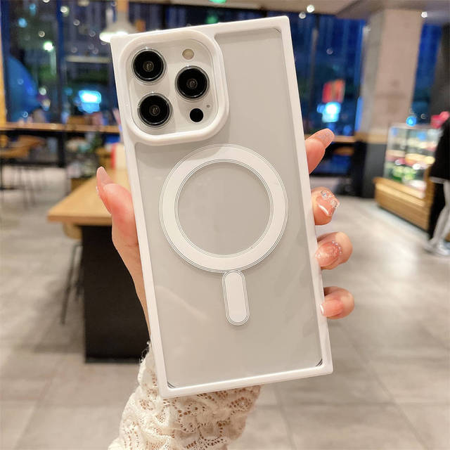 Husă magnetică pentru telefon cu încărcare fără fir Iphone 14 13 12 11 Pro Max 14pro 14 Plus 11 Husă din silicon antișoc acrilic transparent