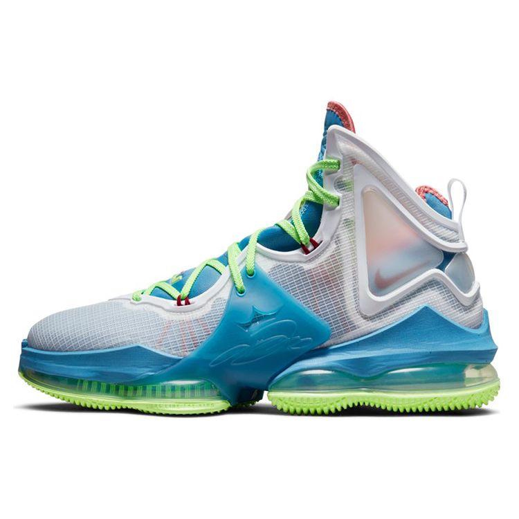 

Nike LeBron 19 EP Men Dutch Blue Brilliant Green Yellow White Garnet Red DC9341-400 EU 40.5
