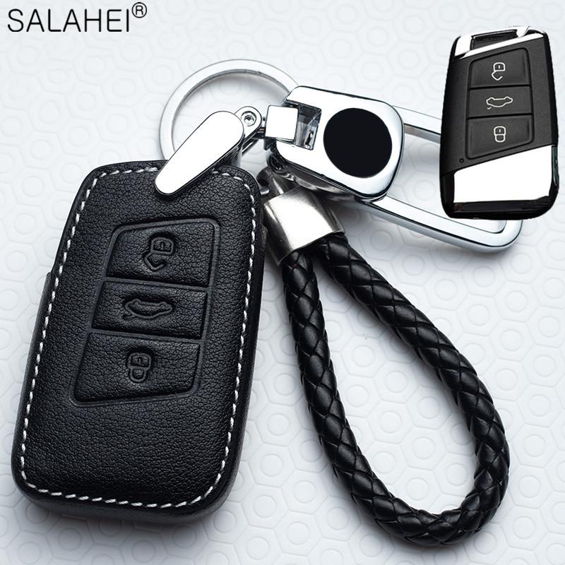 Car Key Case For VW Volkswagen Polo Golf 4 5 6 7 T5 Passat B6 B5 B8 Magotan For Skoda Octavia A5 A7 Kodiaq Seat Leon Ibiza Ateca