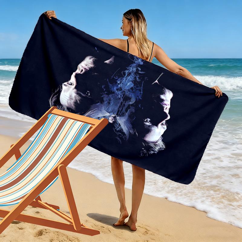 Supernatural Print Beach Towel, Large Soft Quick Dry Towel for Beach Camping Swimming