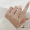 Non-Fading Ultra-Fine Titanium Steel Pinky Ring - Elegant Light Luxury Design for Women