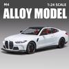 1:24 Metal Die Cast M4 Sports Car Model Simulation Sound Light Boy Toy Car Home Decor Children's Birthday Gift Halloween Toys
