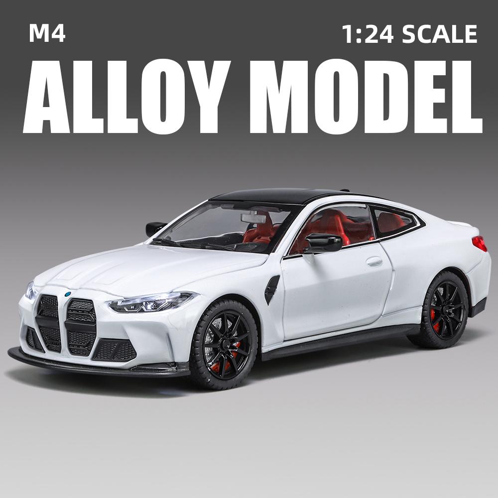 

1:24 Metal Die Cast M4 Sports Car Model Simulation Sound Light Boy Toy Car Home Decor Children s Birthday Gift Halloween Toys
