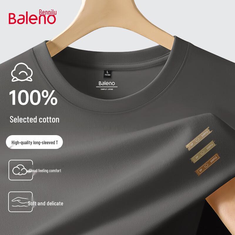 Baleno Men's Pure Cotton Long Sleeve T-shirt