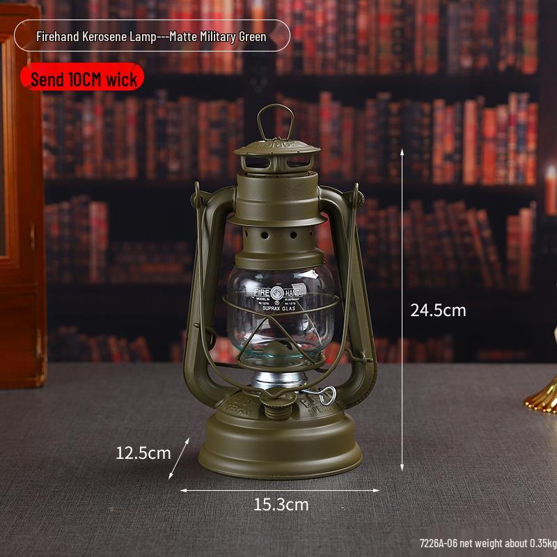 Retro Iron Oil Lamp for Camping, Lantern & Indoor Decor