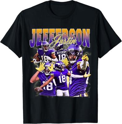 Retro Justin Tee Jefferson Vintage Liebhaber Design 90er Grafik T-Shirt