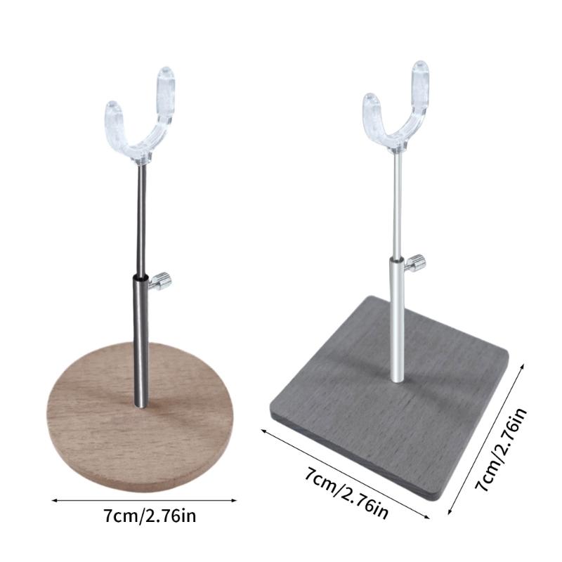 Versatile Doll Holder for Various Sizes Including Wooden Base Construction for Safe Use