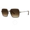 Garrett Leight Meadow Sun Brunette Square Ladies Sunglasses 4067 Atg Vinbrt Brntg 56