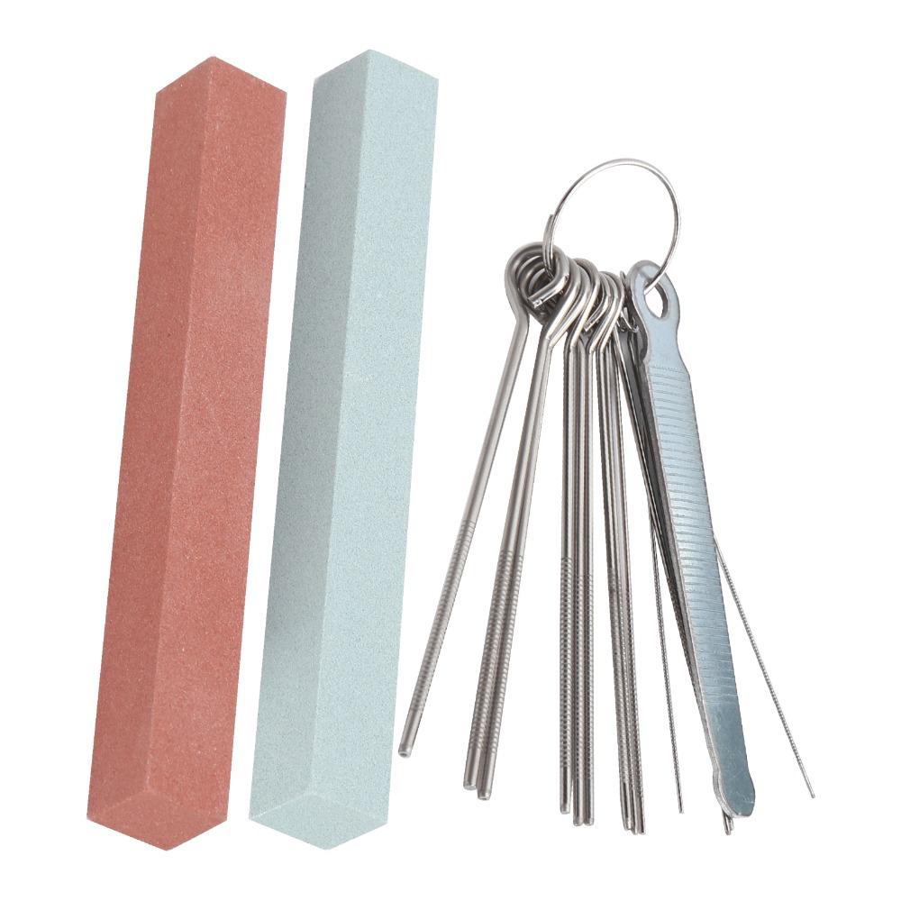 Stainless Steel+Sharpening Stone Guitar Maintenance Kit Multi-color Fret Polishing Tool  For Guitar