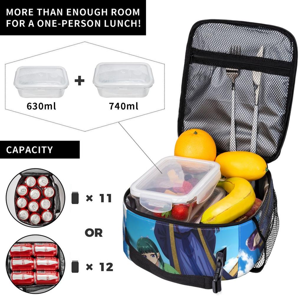 The Apothecary Diaries Maomao Anime Insulated Lunch Bag for Office Cooler Thermal Food Box Tote Leakproof Lunch Boxes Container