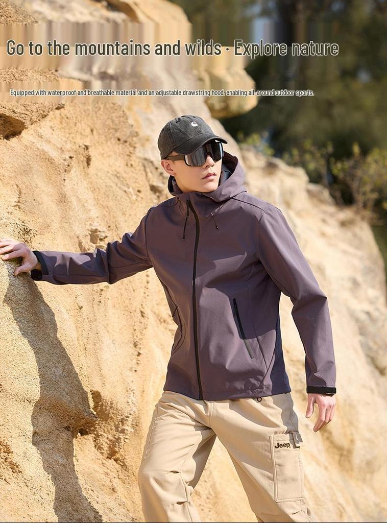 Unisex Spring Windproof Hooded Mountaineering Jacket with Custom Logo