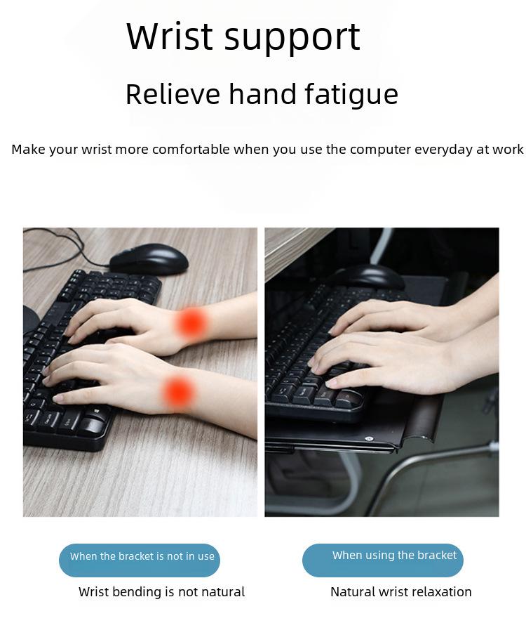 Keyboard Tray and Mouse Holder: No-Drill Slide-On Desk Drawer