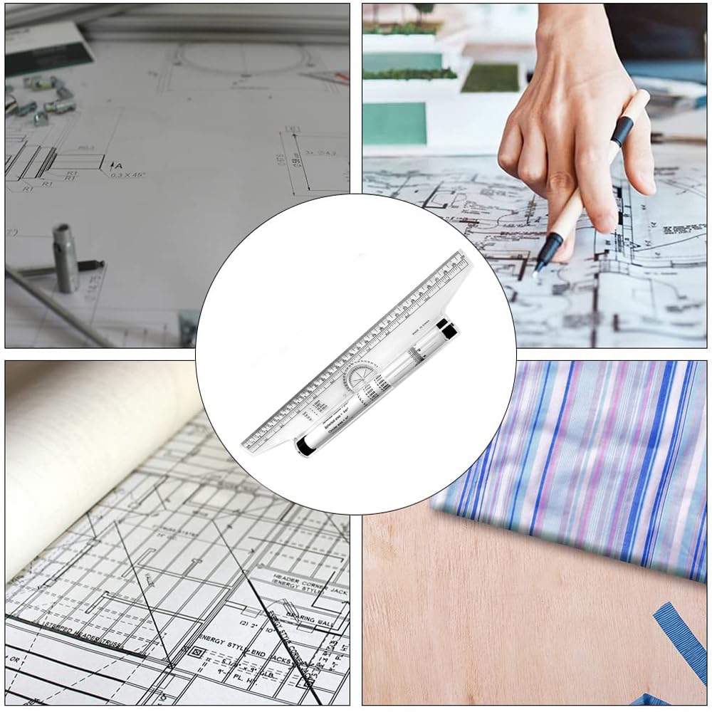 Parallel Rolling Multipurpose Line Office Supplies Ruler, Ruler, 30cm, Ruler, Plastic, Drafting, DIY, Protractor, Stationery, Drawing, Drawing, Graph,