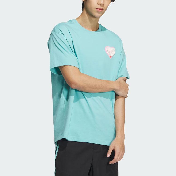 Adidas Originals V-Day Short Sleeve Tee Unisex Tops Mint-Green JE3471