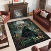 Witchcraft Theme Crystal Velvet Rug Personalized Custom Name Text Soft Floor Mat Home Decor