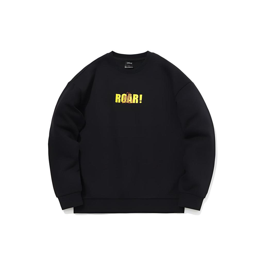 LiNing Round Neck Sweatshirt Unisex Tops Black AWDQB76-3