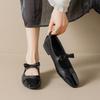 New Model821-36 French Small Fragrant Mary Jane Shoes Color Matching Flat Single Shoes Women'S Bow Ballet Shoes