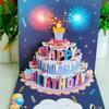High-End 3D Popup Birthday Greeting Card with Lights and Inflatable Features