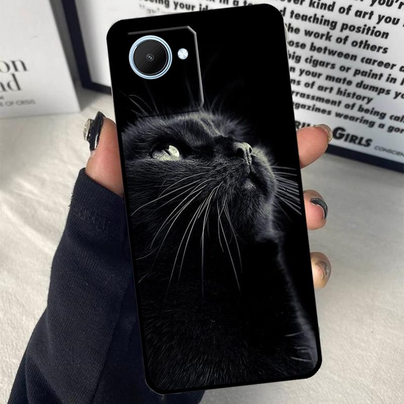 Cat Staring Eye For Realme C75 C55 C71 C61 C53 C33 C63 C51 C65 C67 11 12 13 14 15 Pro Plus GT6 GT7 Pro Case