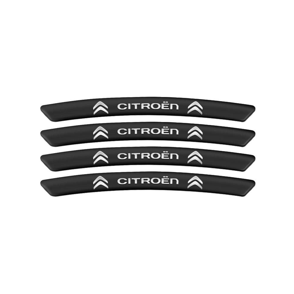 

4pcs Aluminum Car Wheel Hub Badge Tire Rim Sticker Accessories For Citroen C1 C3 C4 Grand Picasso C4L C5 C6 C8 VTS Aircross Saxo чорний